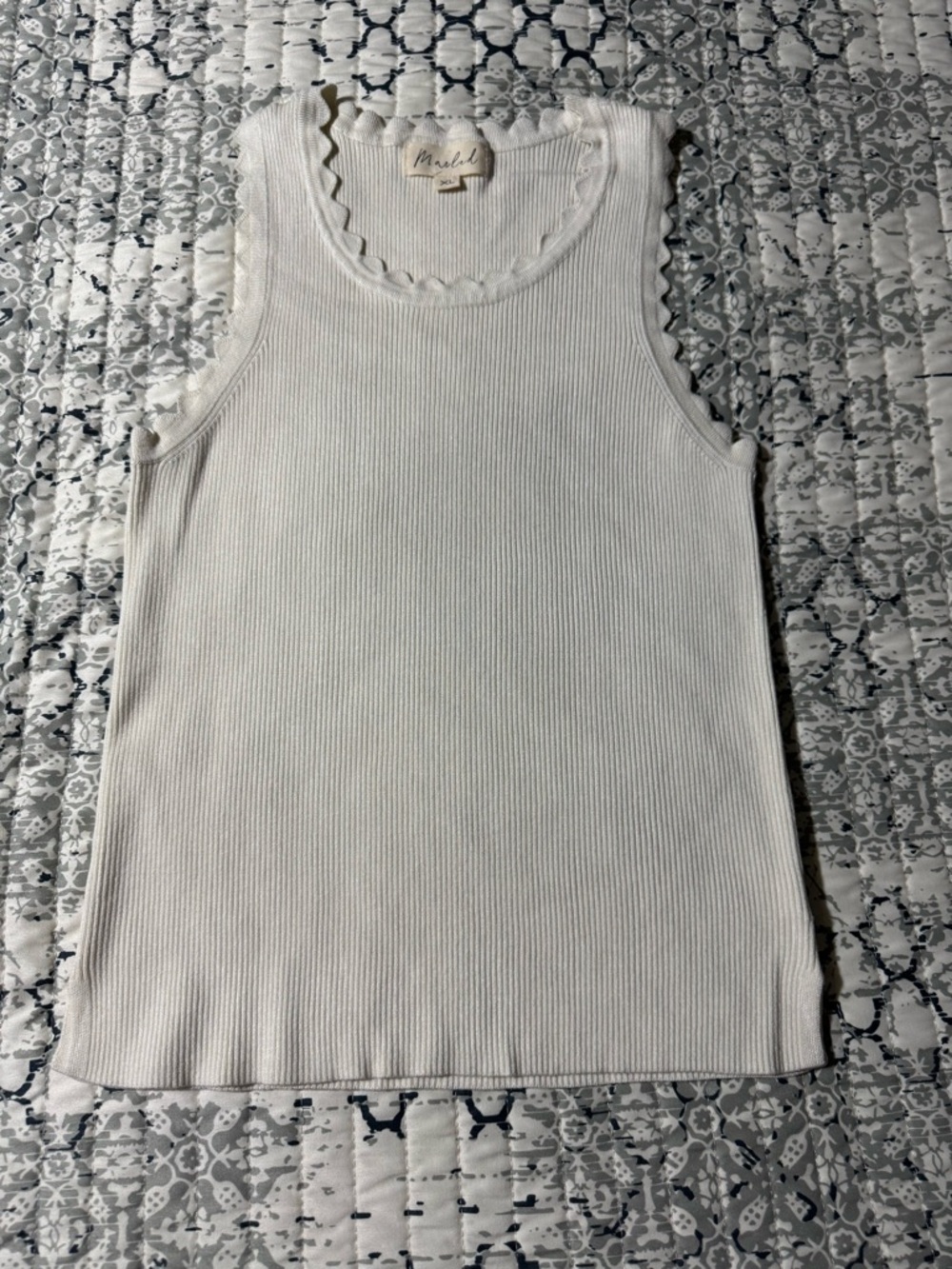 Marled Cream Knit Tank Top Ladies XL New without Tags